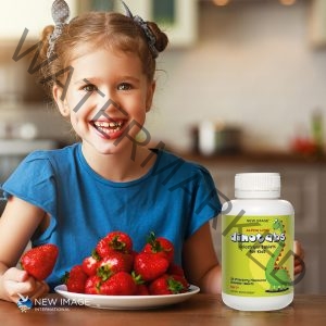 Children enjoy the taste of Alpha Lipid™ Dinotabs Strawberry flavoured